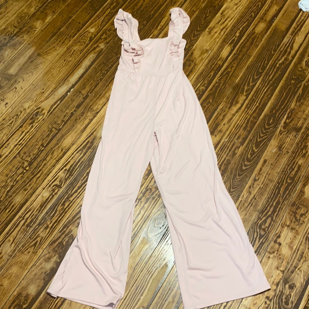 womens light pink jumpsuit